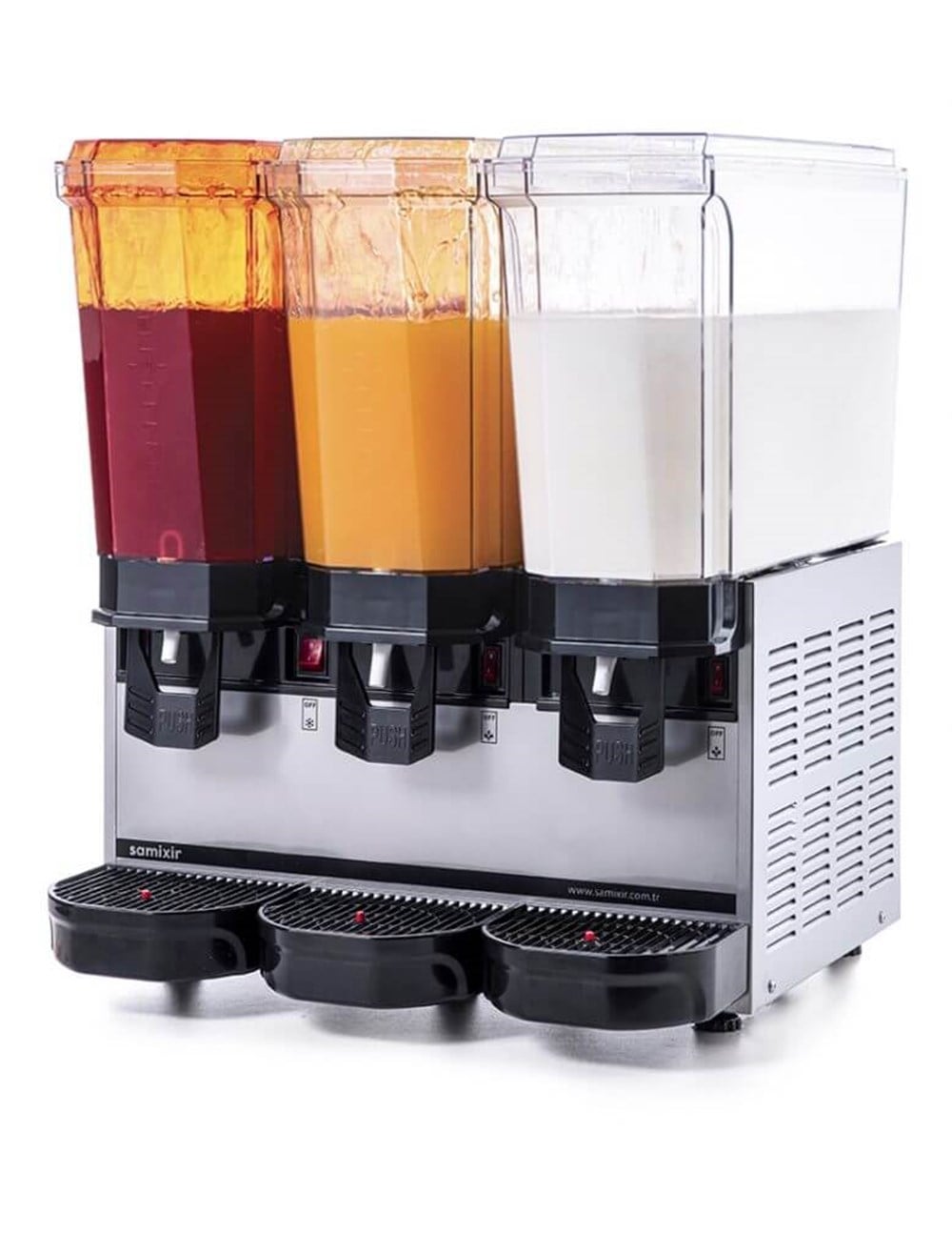 Samixir Klasik Triple Fıskiye Karıştırıcı ve Karıştırıcılı Soğuk İçecek Dispenseri 20+20+20 Lt InoxSAMİXİRSamixir Klasik Triple Fıskiye Karıştırıcı ve Karıştırıcılı Soğuk İçecek Dispenseri 20+20+20 Lt InoxŞerbet - Ayran MakineleriSamixir Klasik Triple Fıskiye Karıştırıcı ve Karıştırıcılı Soğuk İçecek Dispenseri 20+20+20 Lt Inox