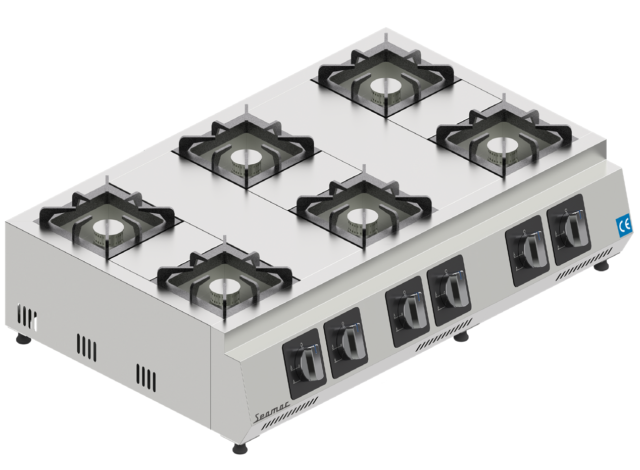 Seamac Set Üstü Ocak 6'lı Gazlı veya Lpg'li OG6SEAMACSeamac Set Üstü Ocak 6'lı Gazlı veya Lpg'li OG6Set Üstü Gazlı OcaklarSeamac Set Üstü Ocak 6'lı Gazlı veya Lpg'li OG6