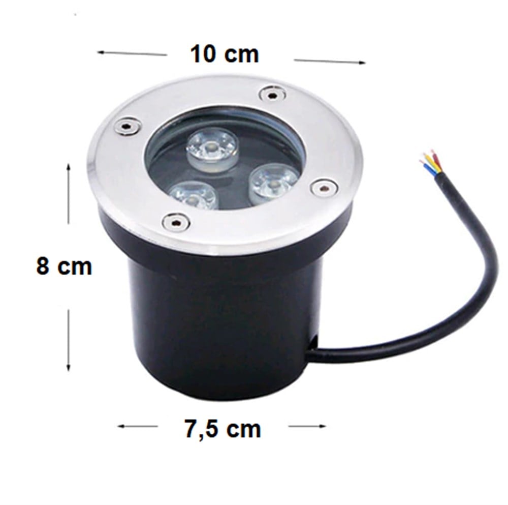 3W Cata Yer Armatürü Beyaz IşıkSıva Altı WallWasher ve Yer Armatürü ve Kanopimyd4153W Cata Yer Armatürü Beyaz Işık