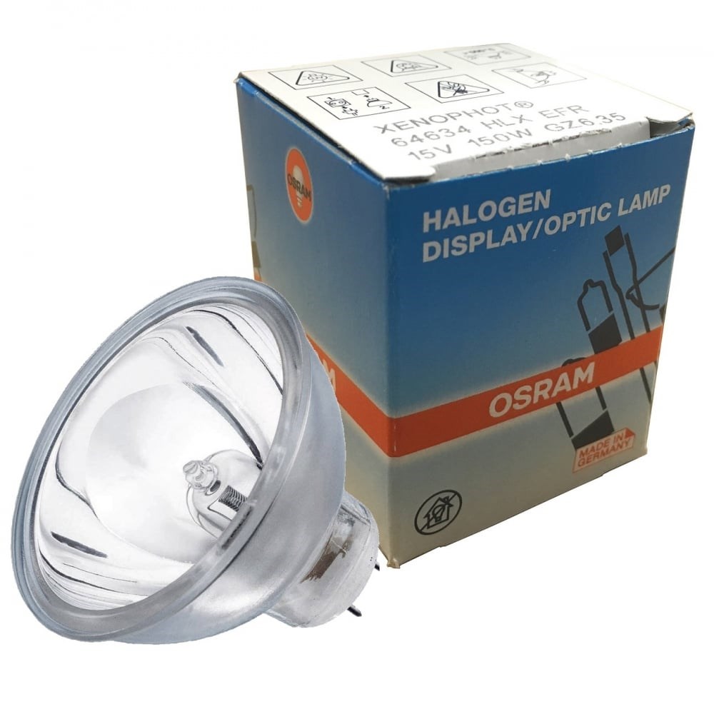 64634 OSRAM HLX 150W 15V GZ6.35 EFRAmeliyathane Mikroskop Cihaz Ampullerimyd79364634 OSRAM HLX 150W 15V GZ6.35 EFR