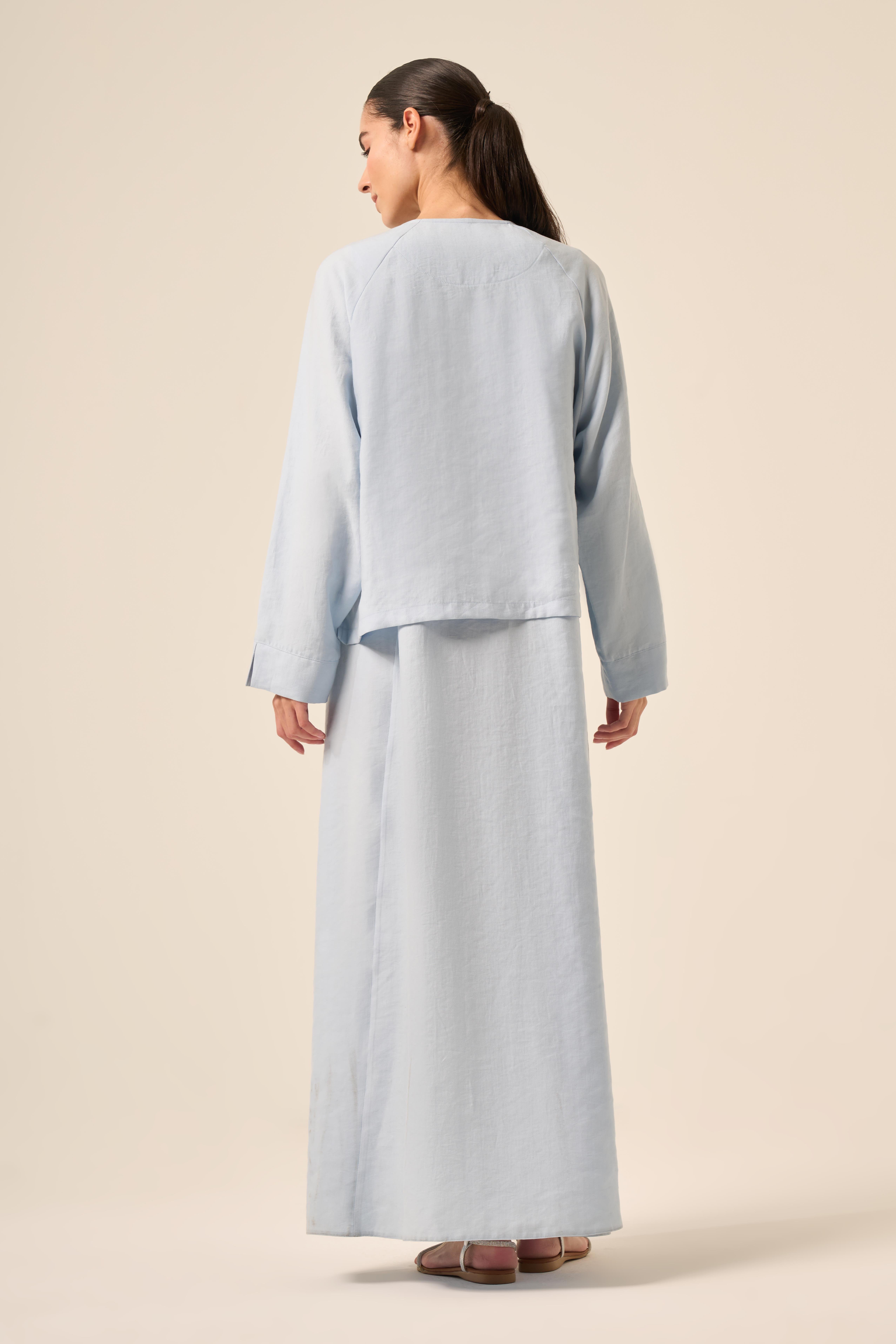 BEYAZ DANTEL ÇİÇEKLİ ÖN BANDI NERVÜR DETAYLI PASION ELİBSELİ TAKIM