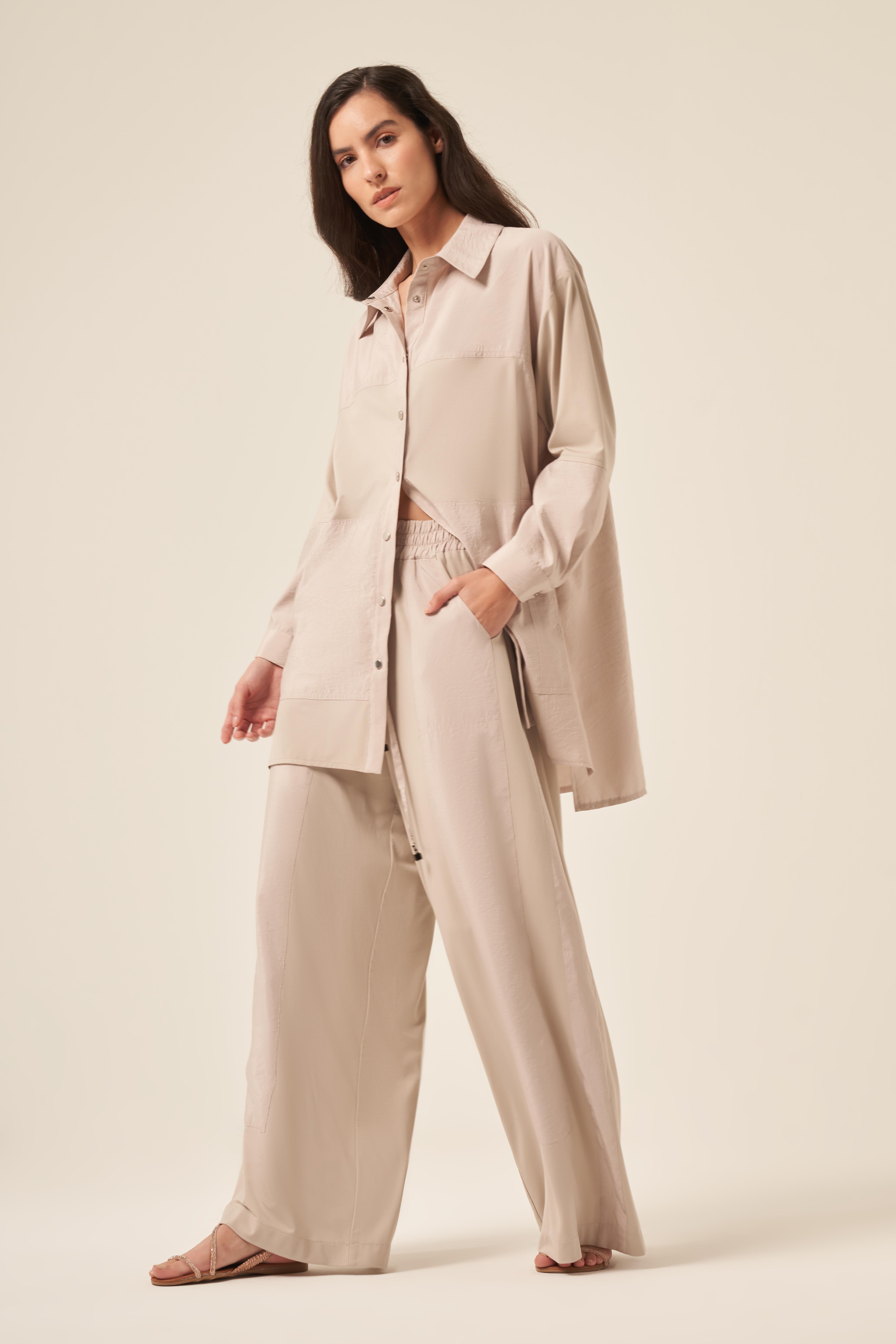 DUBAI GARNILI BAMBU GÖMLEKLİ TAKIM