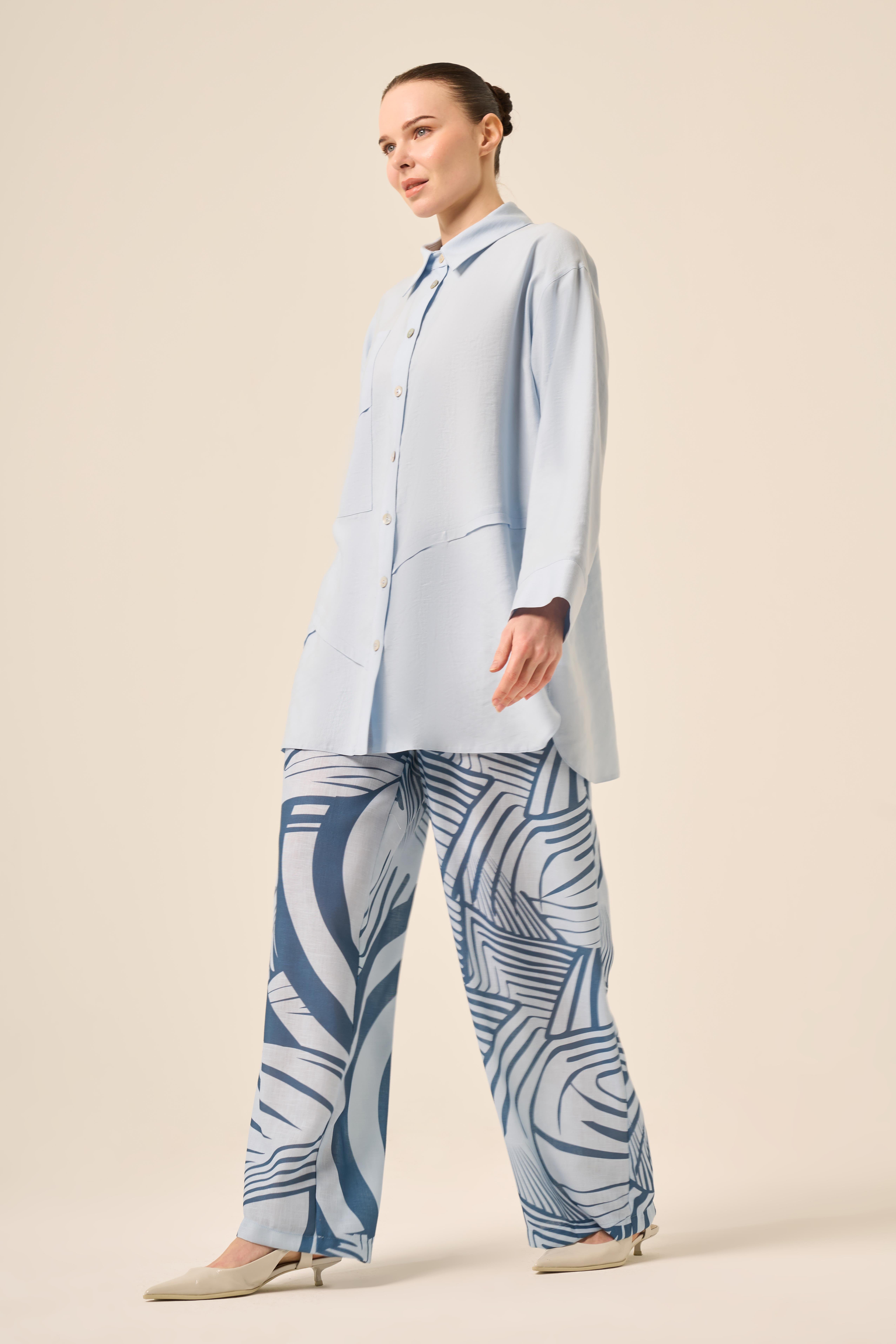 ÖNDEN DÜĞMELİ UZUN CEP DETAYLI PASION TUNIK