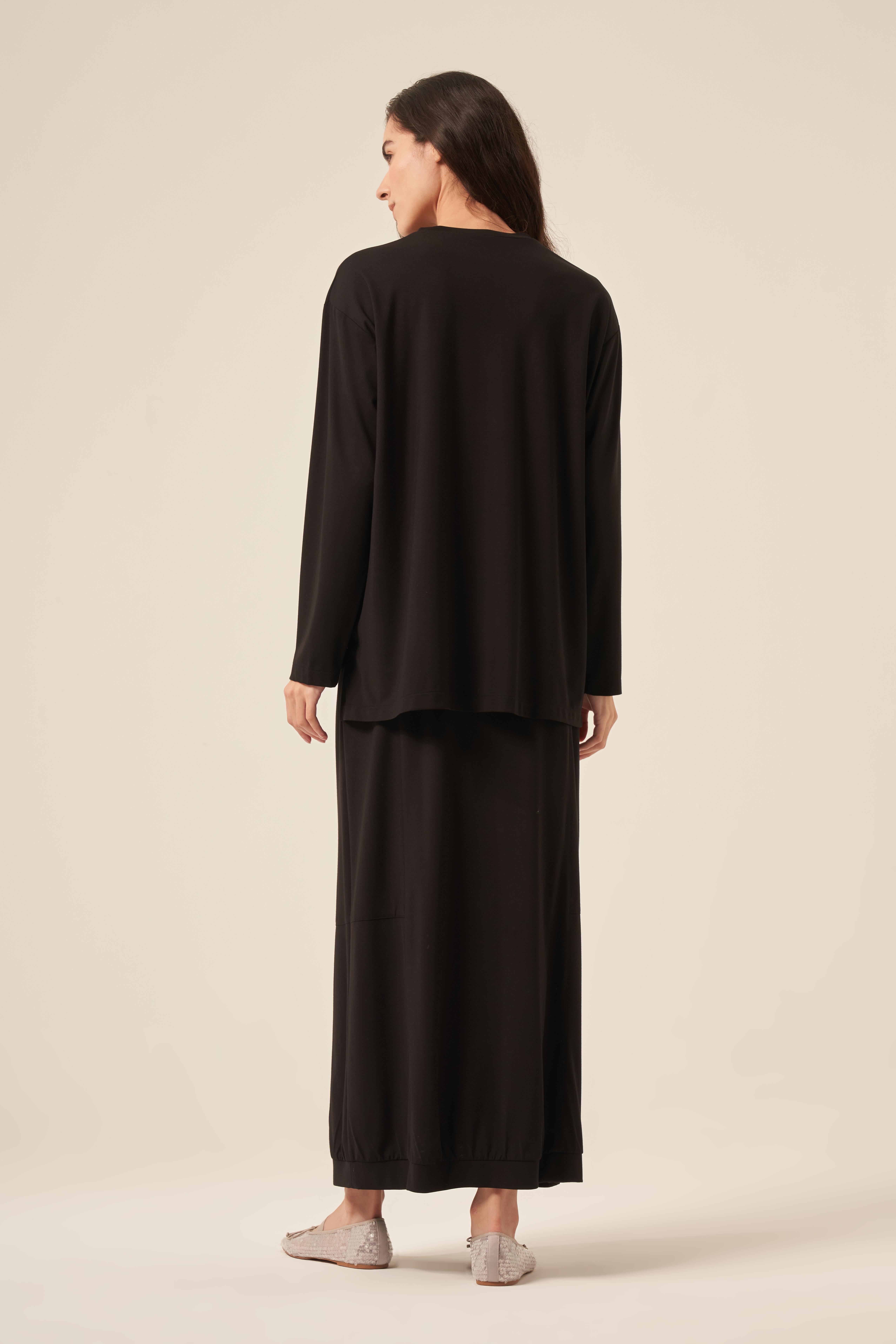 TUNİĞİ VE ETEK UCU DUBAI DETAY CEPLİ ŞALVARLI ETEKLİ BAMBU TAKIM