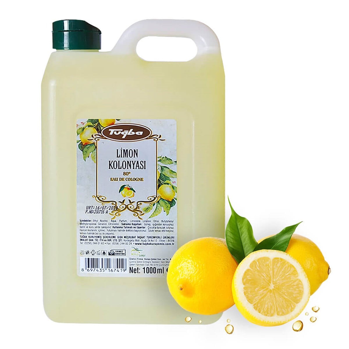 Tuğba Limon Kolonyası 1000 ml