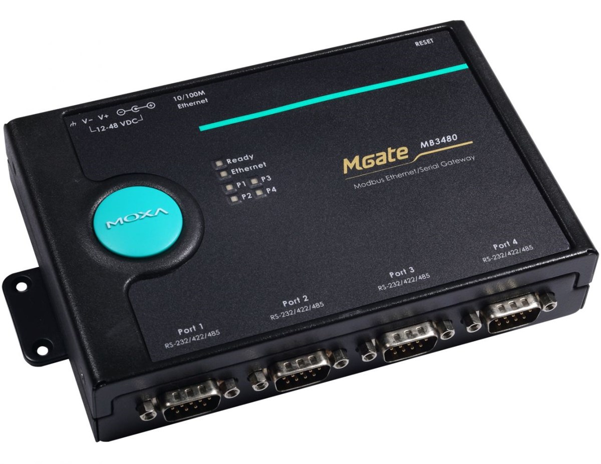 MGate MB3480 Moxa 1 Port RS232/422/485 Ethernet Çevirici