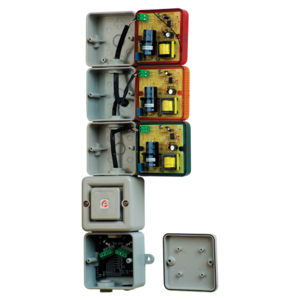 STA3 XENON LED ÇOK ÜNİTELİ ALARM SİRENİ VE 3 x FLAŞÖR (SARI-MAVİ-KIRMIZI)