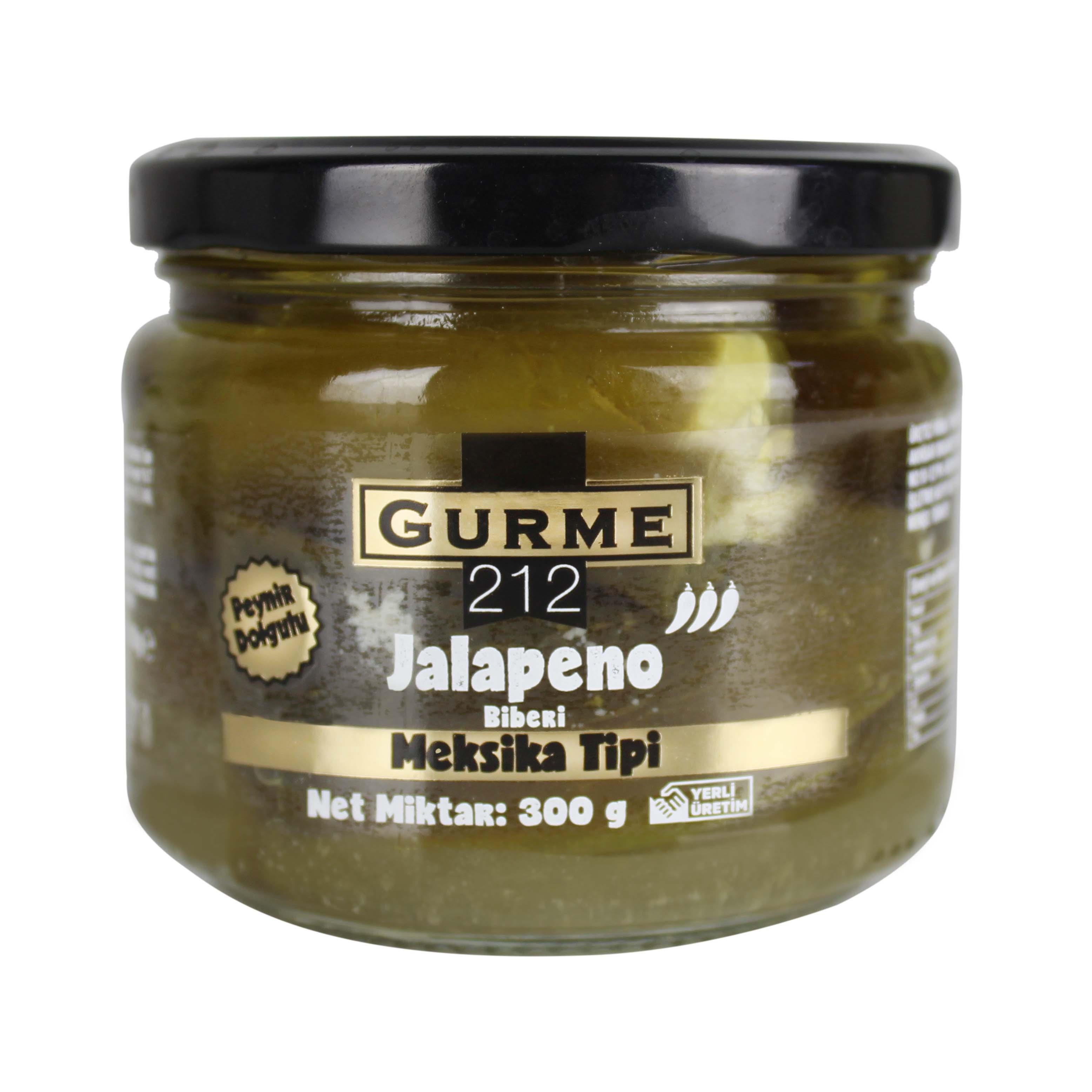 Gurme Ürün Gurme212 Peynir Dolgulu Yesil Jalapeno Biber 12x300cc Kavanoz