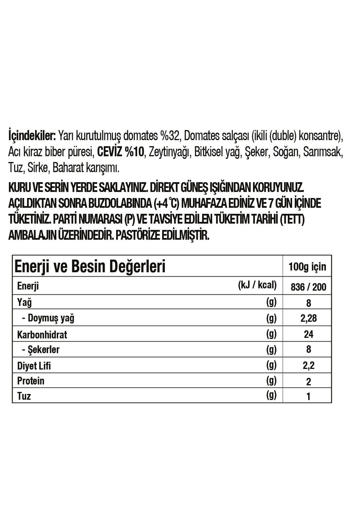 Dip SoslarCevizli Kahvaltılık Sos 300cc