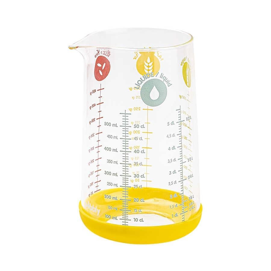 006-01-sarı borosilikat cam sürahi-ölçü kabı 500ml