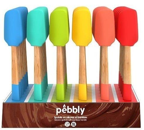 018-01-canlı renkli silikon spatula 25cm (18lı dısplay)