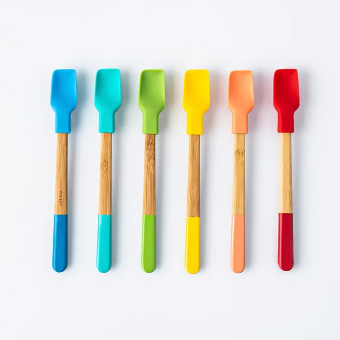 036-01-canlı renkli silikon mini spatula 21cm (36lı dısplay)
