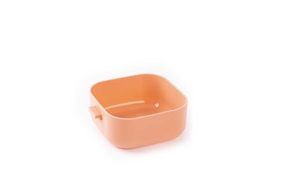 048-01-tedemeı paslanmaz çelik plastik kaşık ve makaslı kare yemek taşıma kabı 550ml