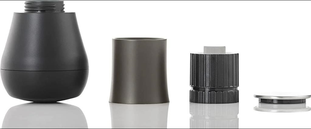AdHoc Pepup 14 cm Karabiber Tuz Değirmeni Hacıyatmaz Mokka/Beyaz