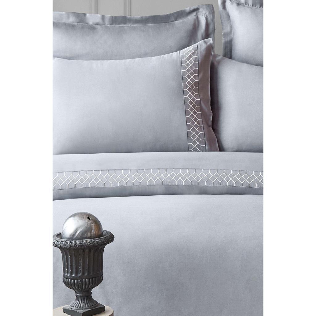 Apricitas Home Hera Çift Kişilik Bambu Nakışlı Nevresim Takımı - Gray
