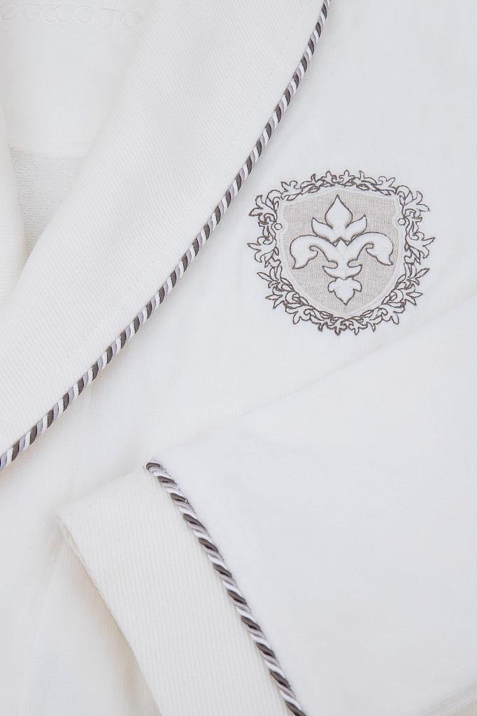 Ecocotton Ella Erkek Bornoz %100 Organik Pamuk Nakışlı Krem - L