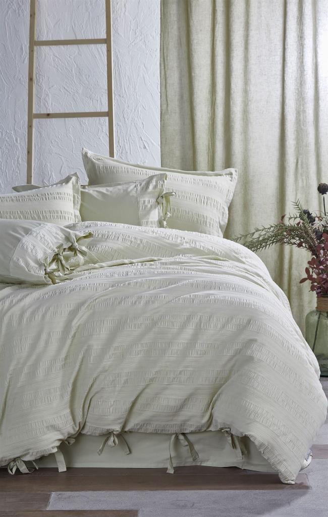 Ecocotton Miha Çift Kişilik Nevresim Takımı %100 Organik Pamuk Likralı Mint 200x220 Cm
