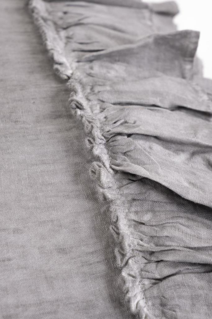Ecocotton Miranda Çift Kişilik Nevresim Takımı %100 Keten Gri 200x220 cm