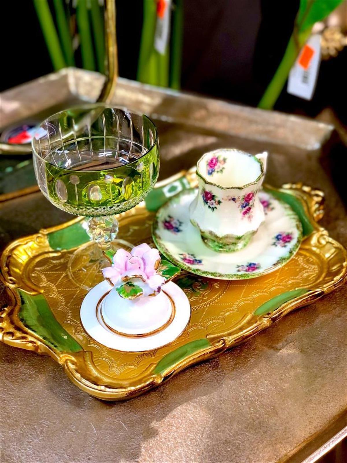 Gürdamar Home Dream Rose Yeşil Kahve Fincanı