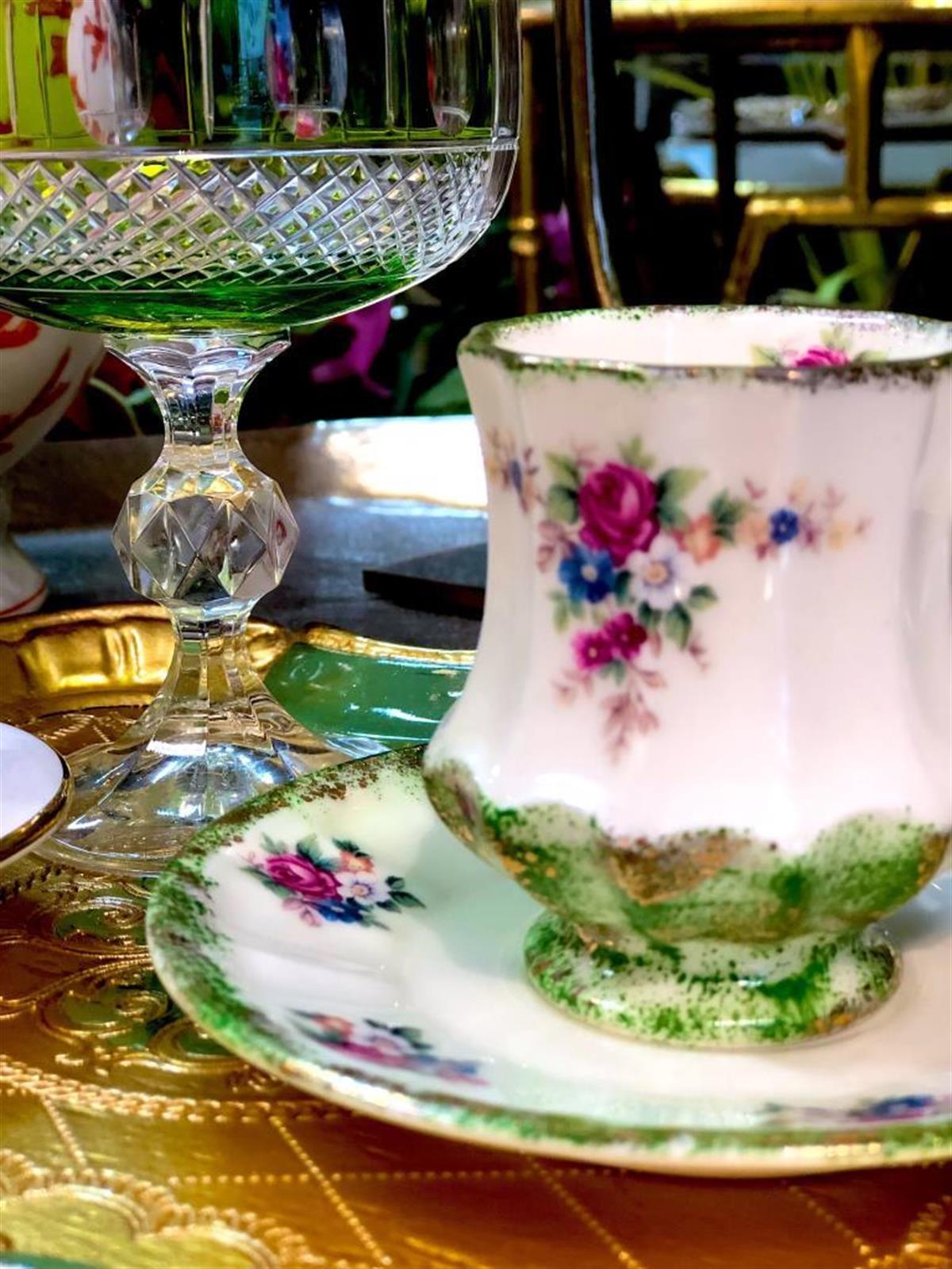 Gürdamar Home Dream Rose Yeşil Kahve Fincanı