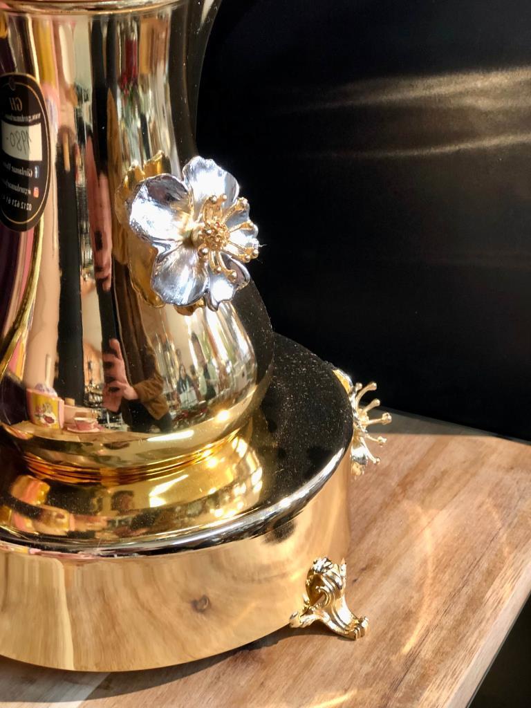 Gürdamar Home Lotus Gold Isıtıcılı Demlik