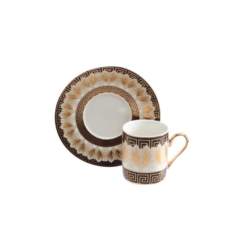 Gürdamar Home Mahidevran Bone Porselen 6 Kişilik Kahve Fincan Takımı