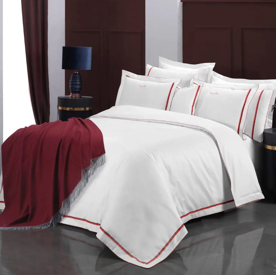 Gürdamar Home Odeo 800 TC Saten Çift Kişilik Nevresim Takımı - Kırmızı