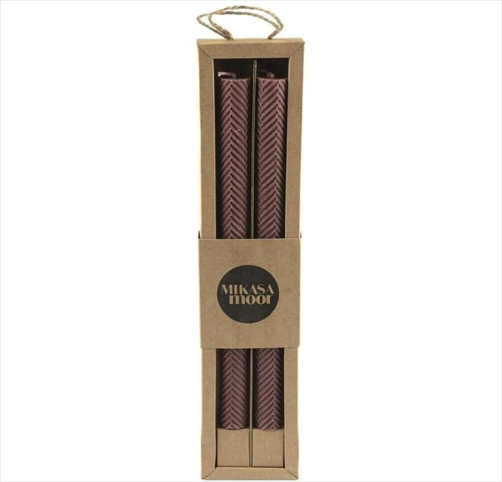 Mikasa Moor Balık sırtı bordo mat 25cm 2li mum