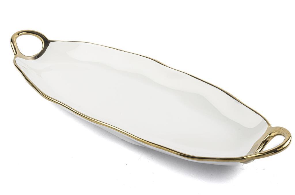 Mikasa Moor Gold Rimli Büyük Oval Servis 50x20x6cm
