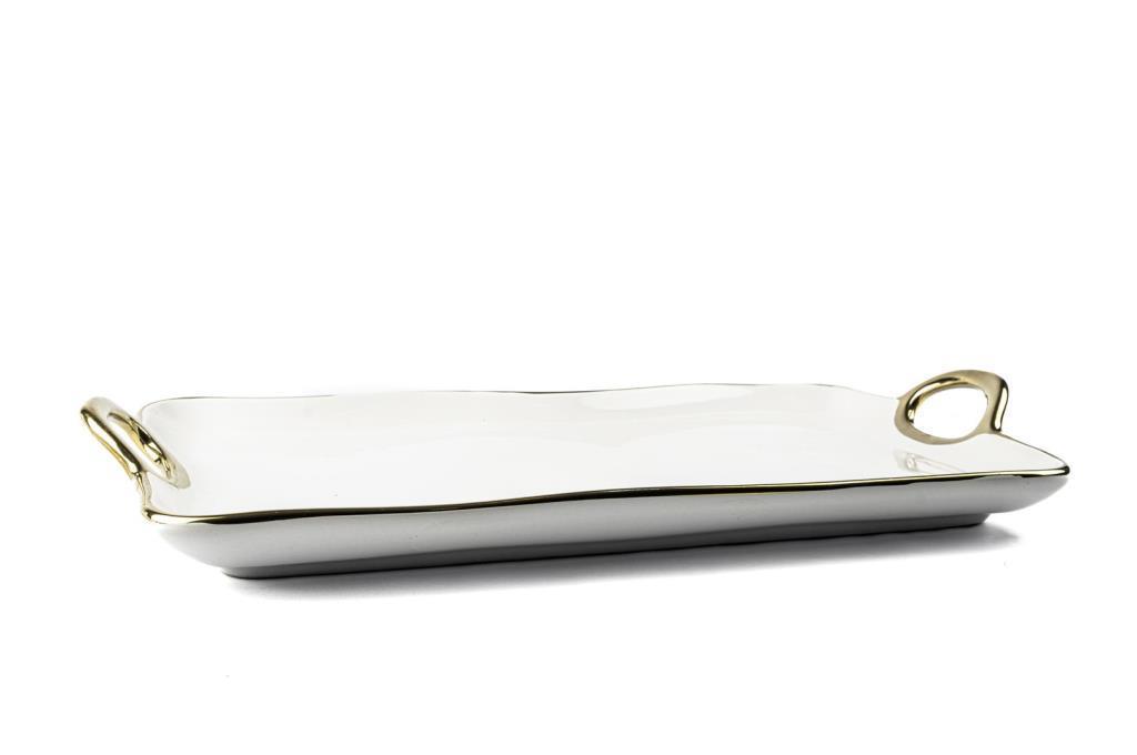 Mikasa Moor Gold Rimli Dikdörtgen Servis 34x20x4cm