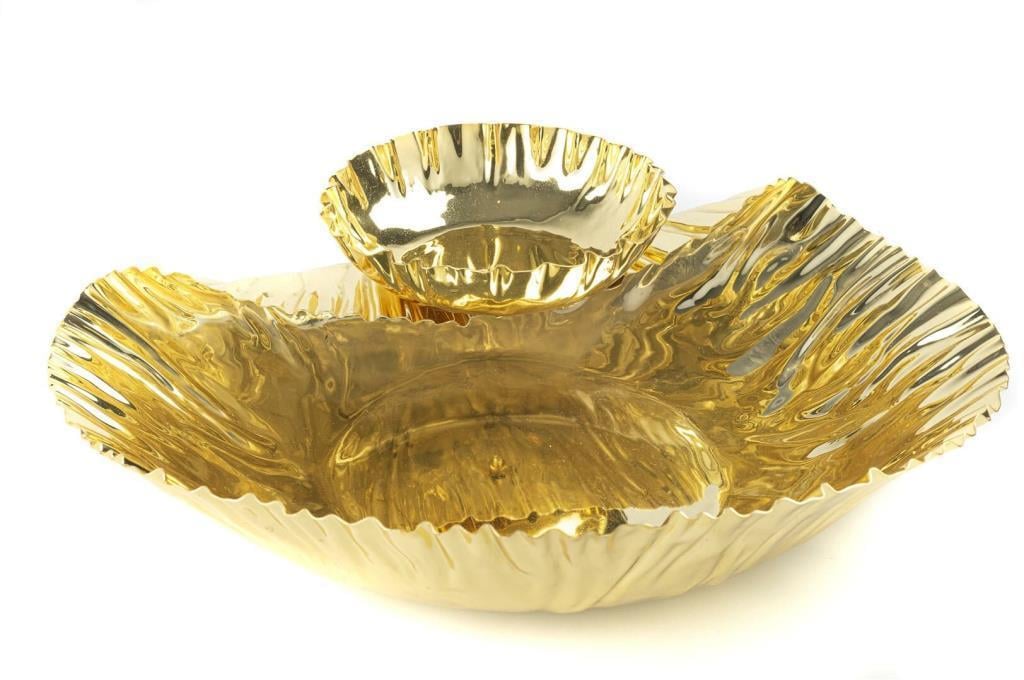 Mikasa Moor Gold Sosluklu Kase 35x28x10cm