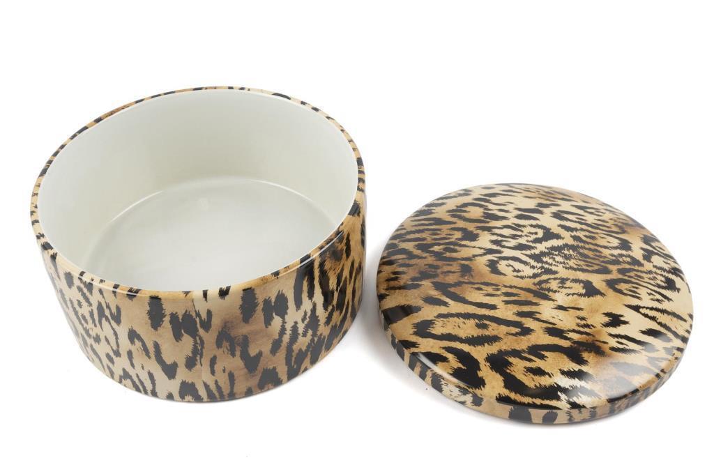 Mikasa Moor Leopar Kapaklı Porselen Kutu 19x12cm