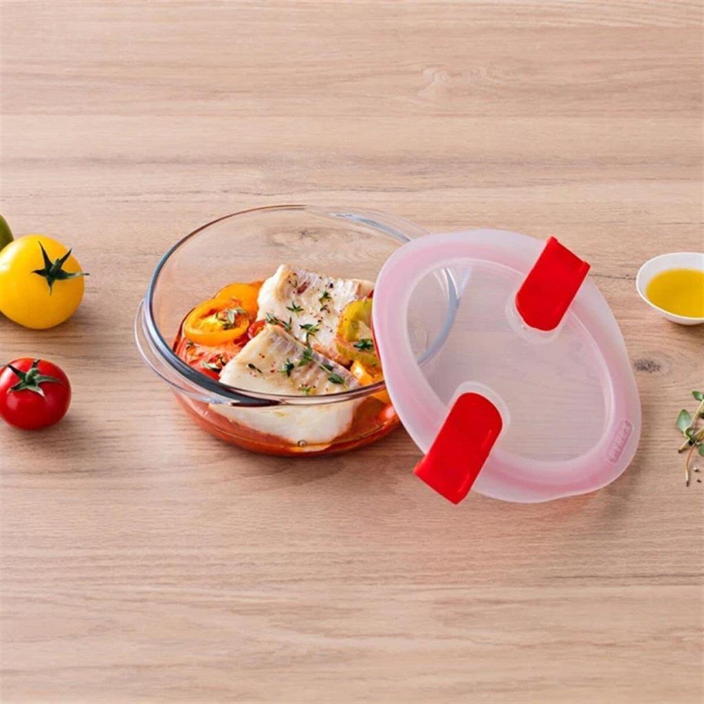 Pyrex 206PH00/7145 Yuvarlak Saklama Kabı Mikrodalga 0,35L
