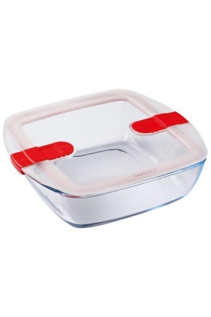 Pyrex 212H00/7144 Kare Saklama Kabı Mikrodalga 2,2L (25x22x7 cm)
