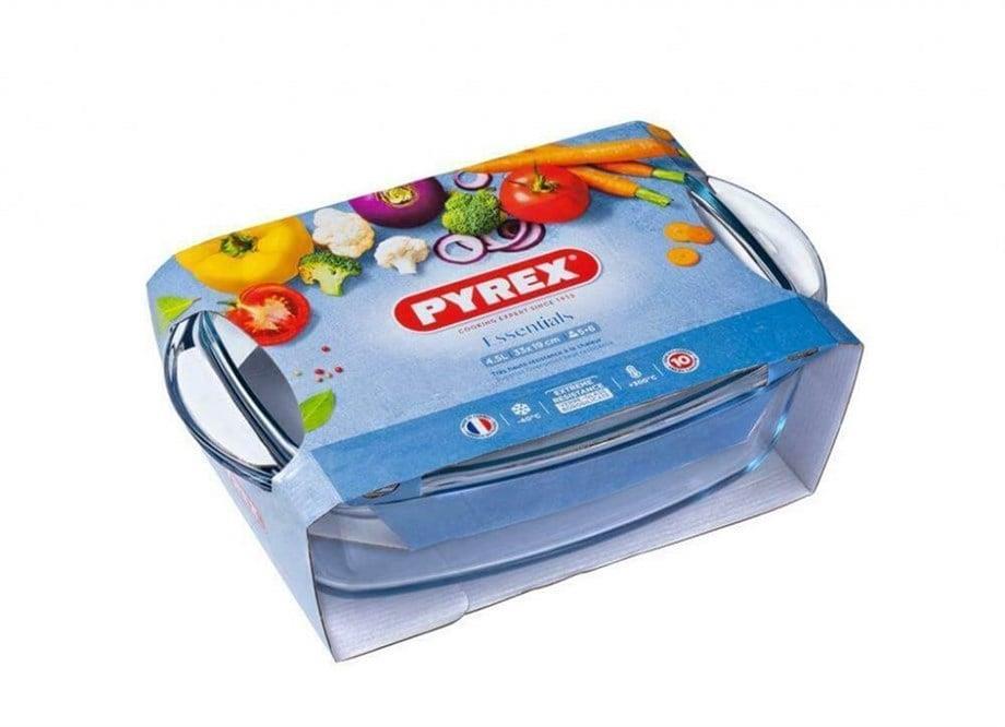 Pyrex 466A000/7143 Cam Kapaklı Dikdörtgen Fırın Kabı 6,5L