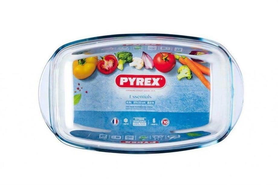 Pyrex 466A000/7143 Cam Kapaklı Dikdörtgen Fırın Kabı 6,5L
