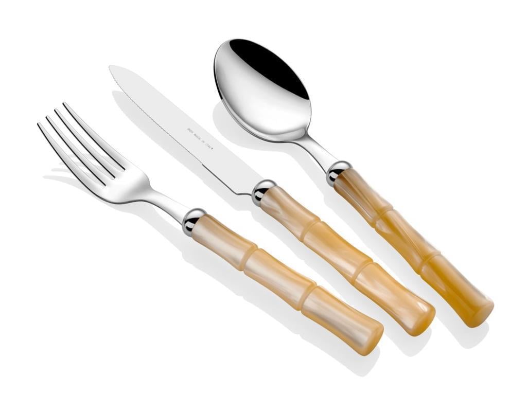 Rivadossi Bamboo Kemik 24 Parça Çatal Kaşık Bıçak Takımı