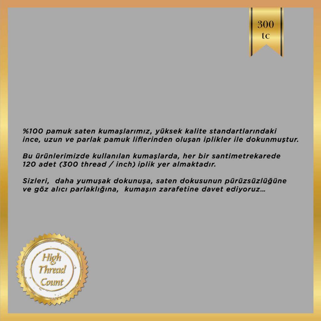 SAREV KIRMAN SATEN TEK KİŞİLİK NEVRESİM TAKIMI - GRİ
