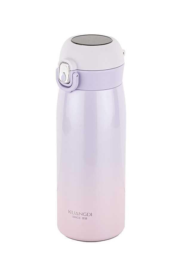 Tantitoni 040-01-OKADI MOR PASLANMAZ ÇELİK ISI GÖSTERGELİ TERMOS 400ML