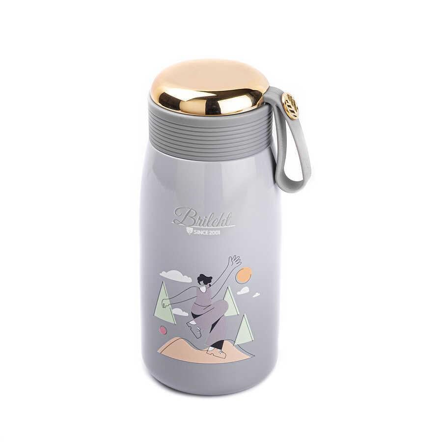 Tantitoni 060-01-OKADI GRİ DESENLİ  PASLANMAZ ÇELİK  TERMOS 320ML