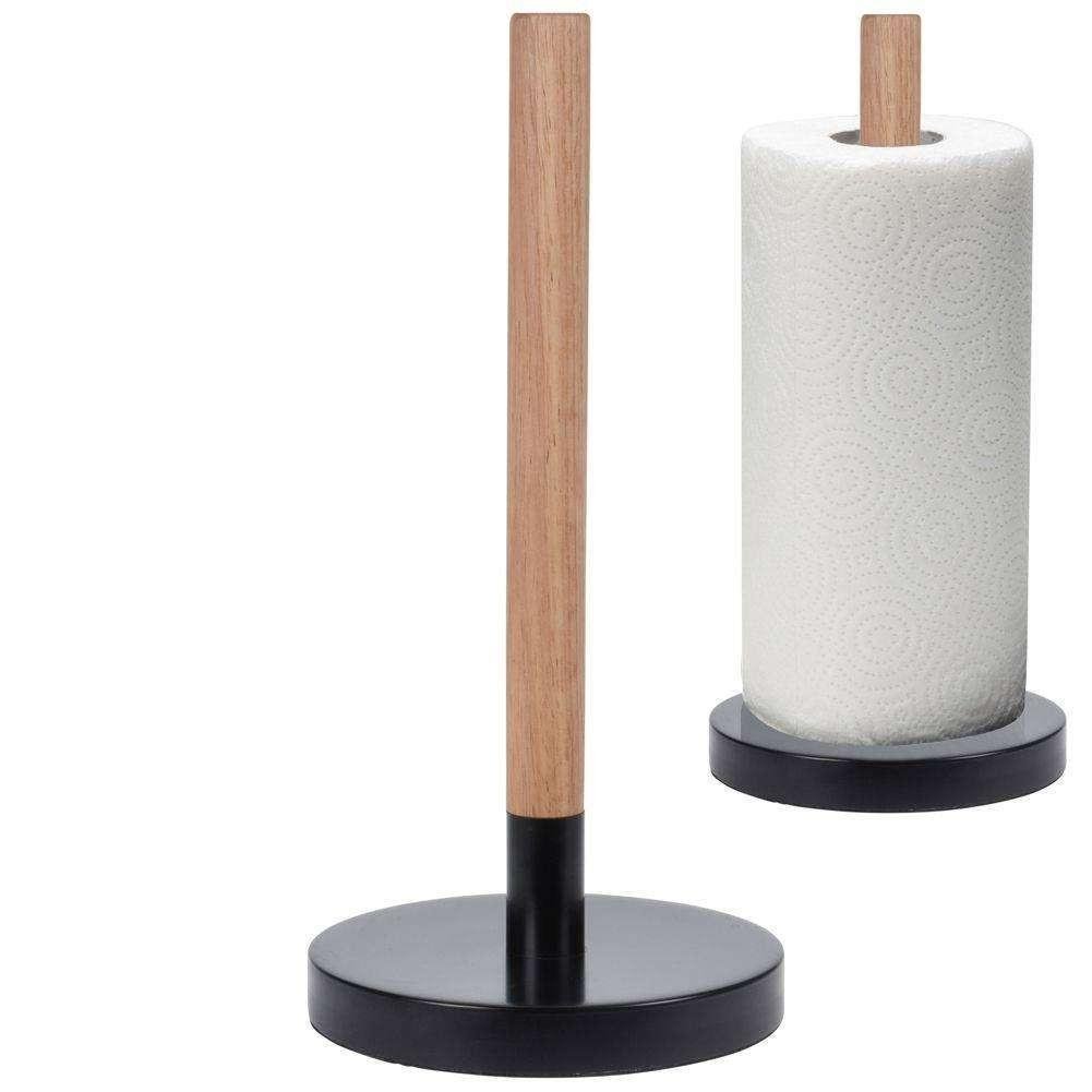 Tantitoni Bambu-Metal Standlı Kağıt Havlu Tutacağı 15.5x4x29.5 cm