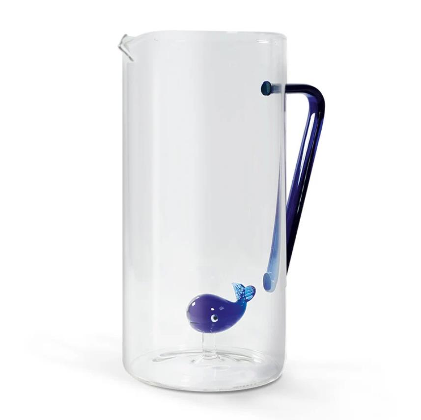 WD Lifestyle Monterey Line Borosilikat Cam Sürahi. Kapasite 1,2 L. Dört Yapraklı Yonca Dekorlu