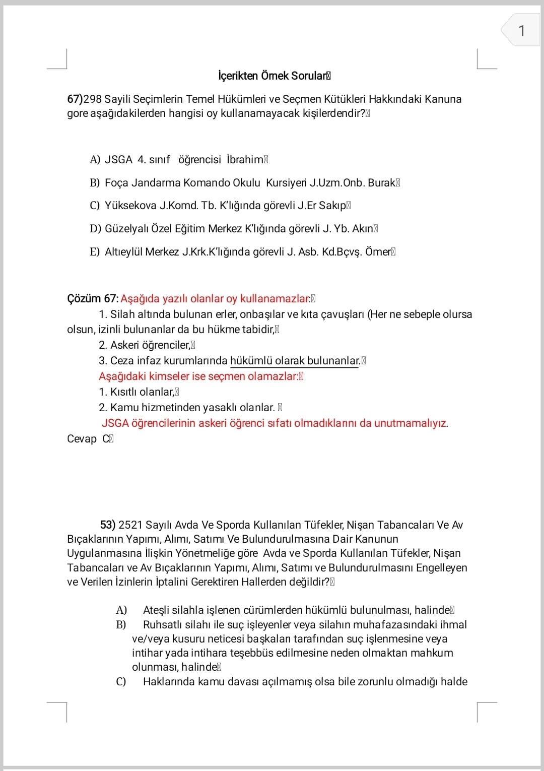JSPS UZMAN ÇAVUŞ 5'Lİ DENEME SETİ 2024