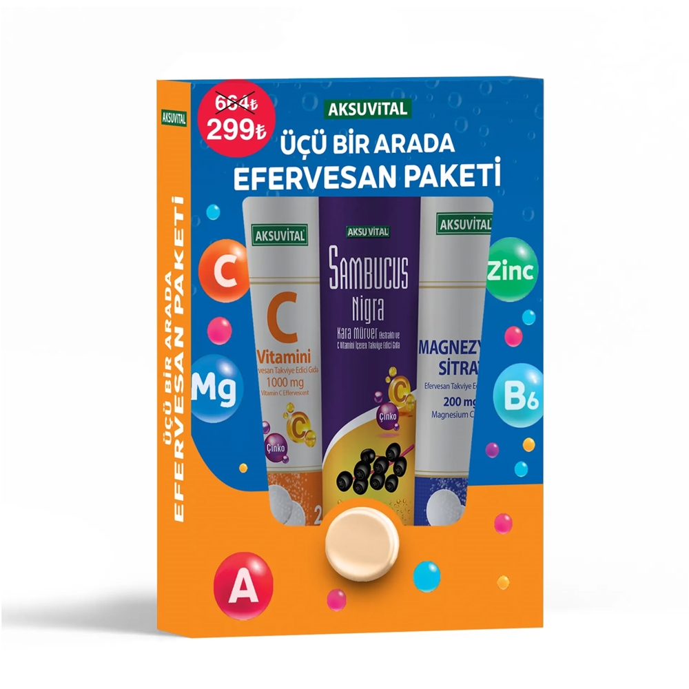 AKSUVITAL EFERVESAN 3 LU SET