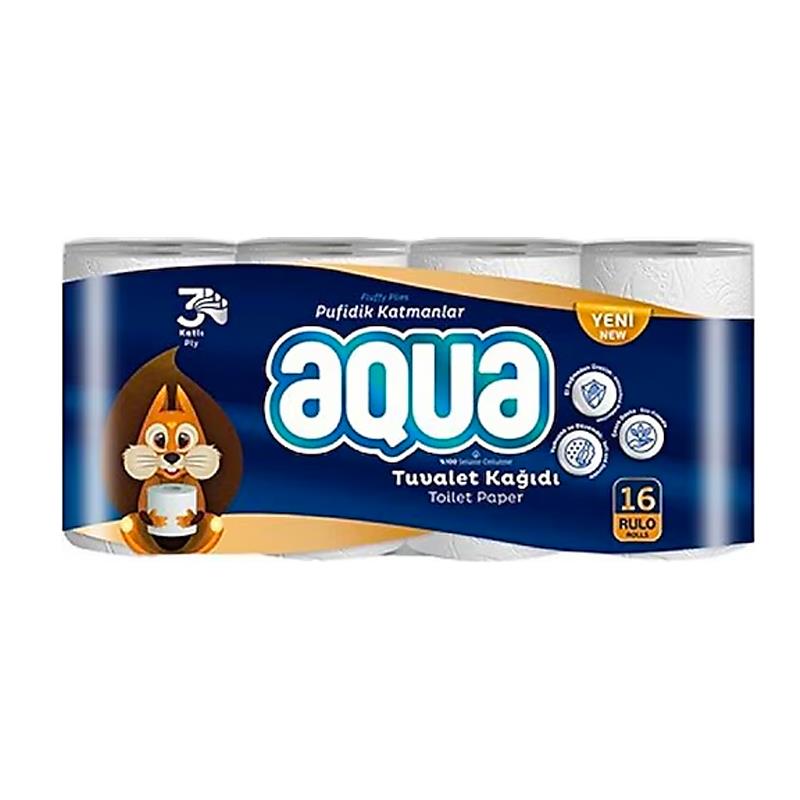 AQUA TUVALET KAGIDI 3 KATLI 16 LI