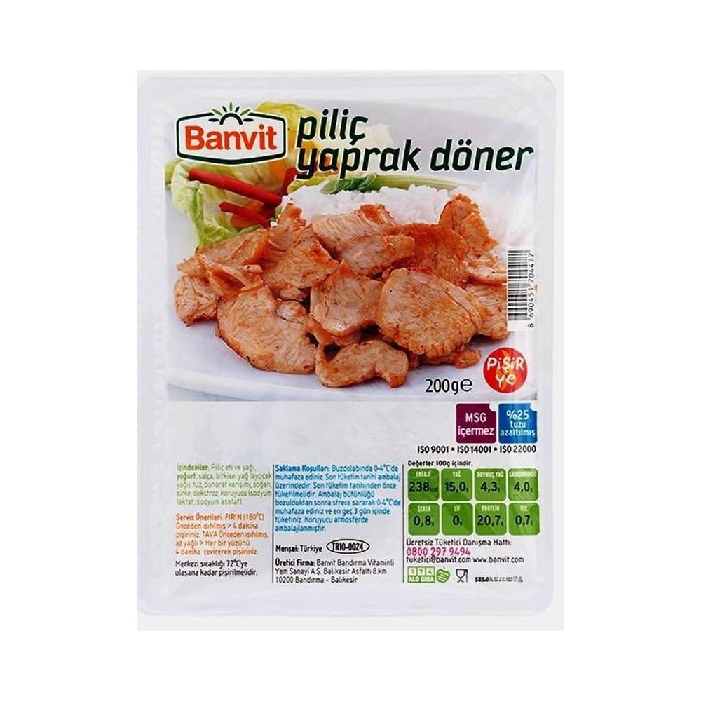 BANVIT GELENEKSEL PILIC YAPRAK DONER 200 GR