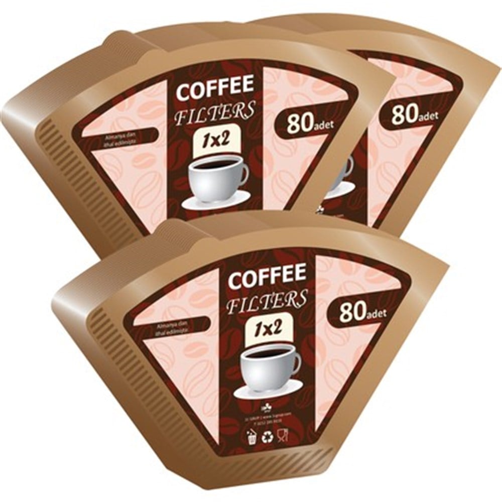 Coffee Kahve Filtresi Klasik 1*2 80'li