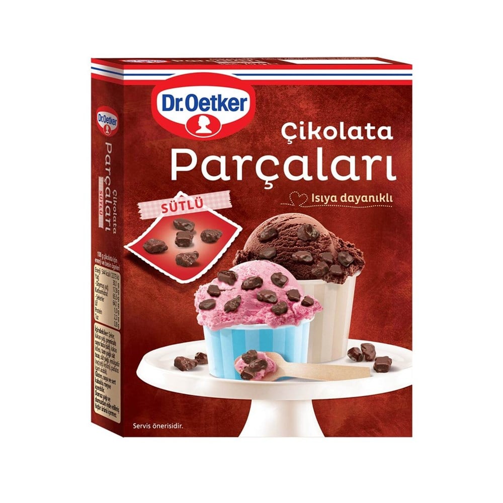 Dr. Oetker Dekor Çikolata Parçaları Sütlü 70 Gr