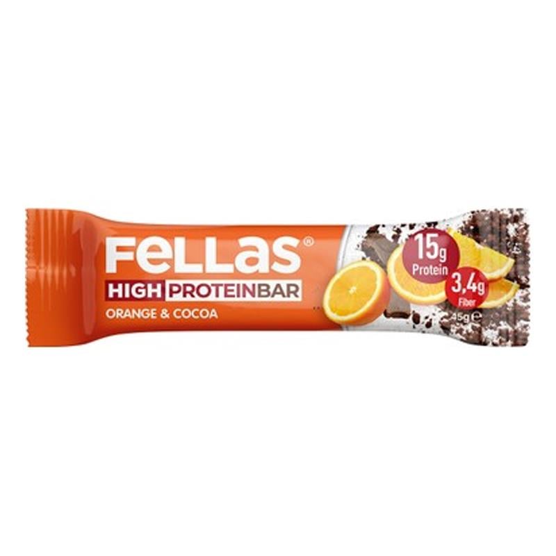 FELLAS YUKSEK PRO.BAR PORTAKAL & KAKAO 45 GR