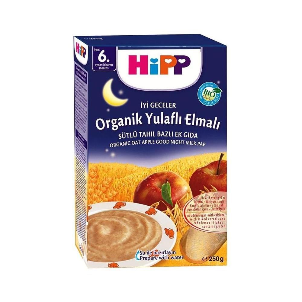 HIPP ORGANIK IYI GECELER SUTLU YULAF&ELMALI 250 GR